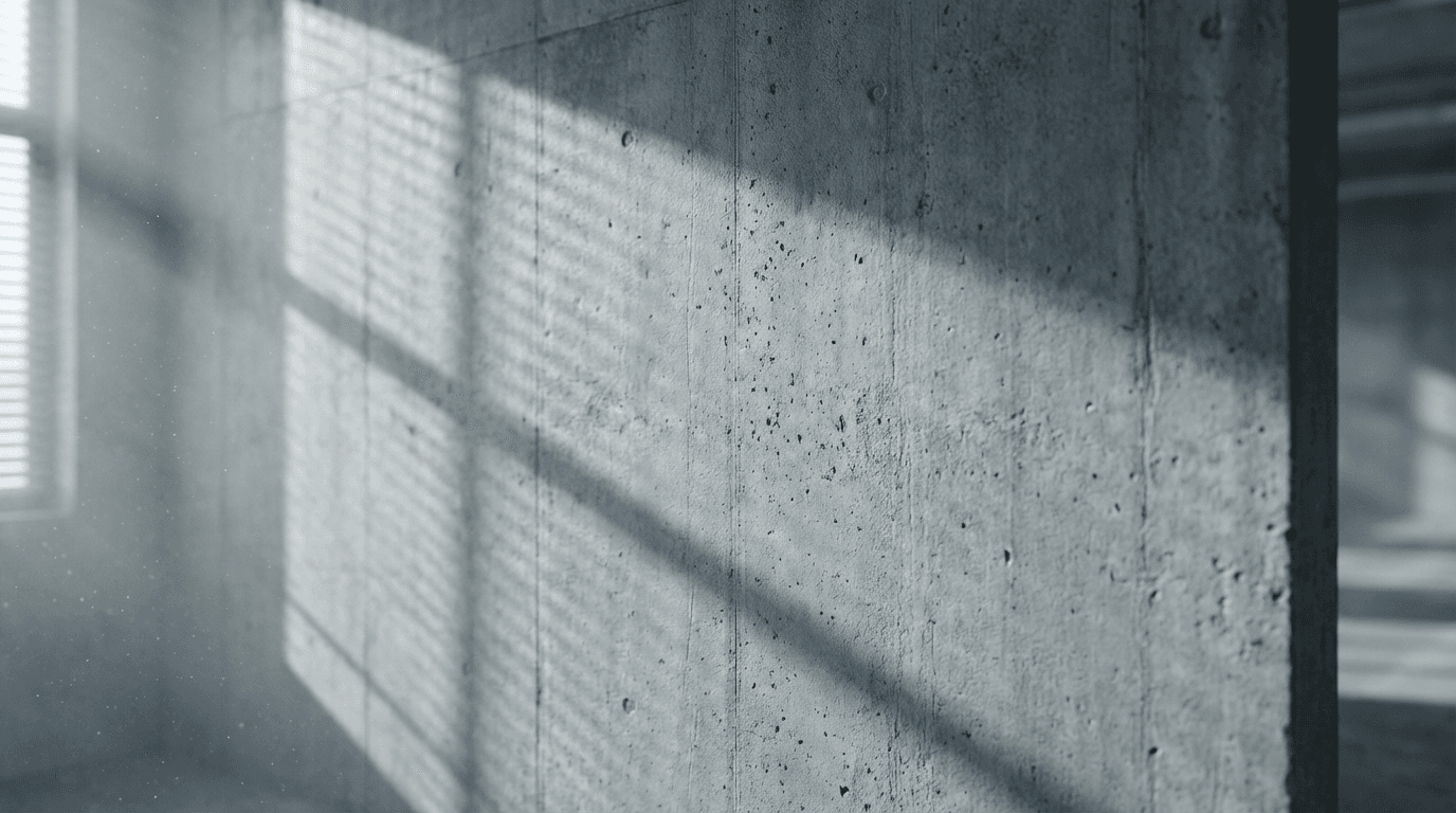 Abstract dark architectural wall with swirling textures
